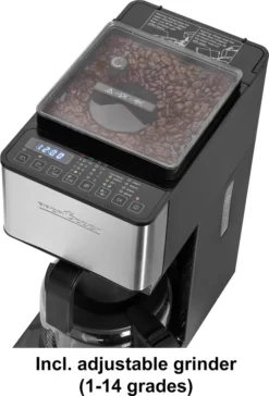 ProfiCook Kaffeeautomat Mit Mahlwerk PC-KA 1138 Edelstahl/schwarz Für 8-10 Tassen -Kaffeegetränkeladen 087b75600395840d8ae7bd2c265b5161