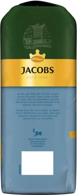 JACOBS Kaffeebohnen Expertenröstung Crema Mild Röstung Des Jahres 2 X 1 Kg + 1 Aluminium Dose Barista Design -Kaffeegetränkeladen 0b095220f0a356756b103287c23eef54 1