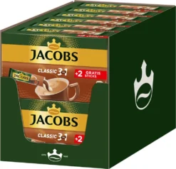 JACOBS Löskaffee 3in1 Classic Löslicher Kaffee 12 X 10+2 Sticks Instantkaffee