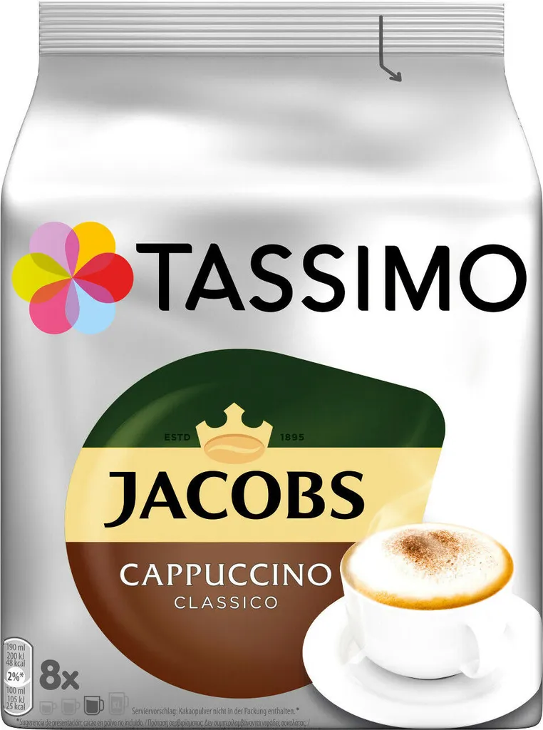 TASSIMO Kapseln Cappuccino Mix-Paket Cappuccino Classic + Cappuccino Choco Je 3 Packungen 48 Getränke 1 TASSIMO Kapseln Cappuccino Mix-Paket Cappuccino Classic + Cappuccino Choco Je 3 Packungen 48 Getränke