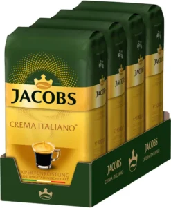 JACOBS Kaffeebohnen Expertenröstung Crema Italiano 4x1kg Ganze Kaffee Bohnen -Kaffeegetränkeladen 1148f78efa61ade81832984d7cb29708
