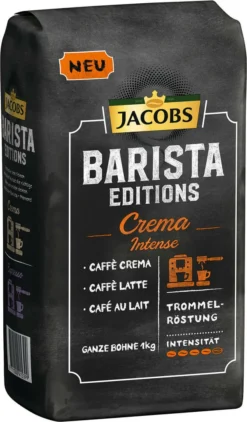 JACOBS Kaffeebohnen Barista Editions Crema Intense 3 Kg Geöstete Bohnen+ 1 Jacobs Barista Becher+ 1 Dose -Kaffeegetränkeladen 128bb6f7db2433f14e6cce4934c50c00