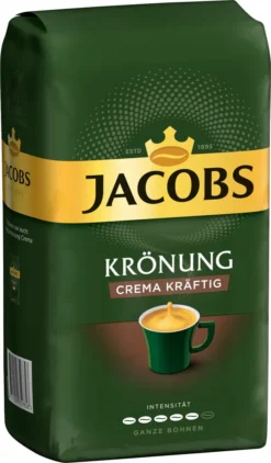 JACOBS Kaffeebohnen Krönung Crema Kräftig 2 X 1kg Ganze Kaffee Bohnen + 1 Aluminium Dose Im Barista-Design -Kaffeegetränkeladen 13e74f28c6aef51d5c0ac230d8eb3e15