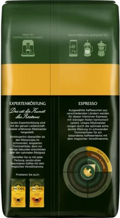 JACOBS Kaffeebohnen Expertenröstung Espresso 3 Kg Ganze Espressobohnen + 1 Jacobs Barista Becher + 1 Dose -Kaffeegetränkeladen 14800e9ade06f13670e47790abdf7934
