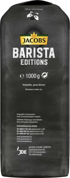 JACOBS Kaffeebohnen Barista Editions Crema Intense 2 X 1kg Ganze Kaffee Bohnen -Kaffeegetränkeladen 17b40410a86ca6c83a14b27537760205 1