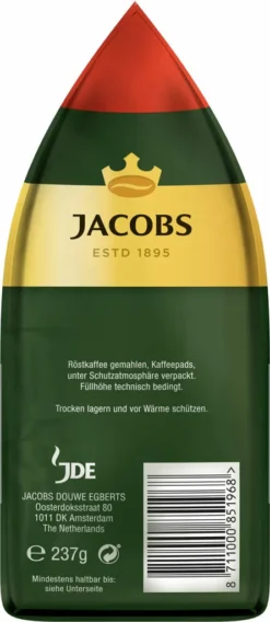 JACOBS Pads Crema Classic UTZ- 5 X 36 Getränke Vorteilspack + 1 Senseo Dose -Kaffeegetränkeladen 191b18e0fea025b381b0ece3090967de