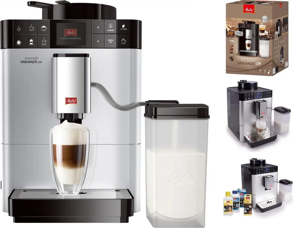 Melitta Caffeo Varianza CSP F570-101 Kaffeevollautomat Mit Milchbehälter, One Touch Funktion - Silber 4 Melitta Caffeo Varianza CSP F570-101 Kaffeevollautomat Mit Milchbehälter, One Touch Funktion - Silber – Bild 4