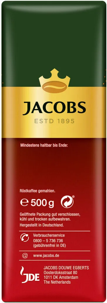 JACOBS Meisterröstung Filterkaffee 12 X 500 G Kaffee Gemahlen 5 JACOBS Meisterröstung Filterkaffee 12 X 500 G Kaffee Gemahlen – Bild 5