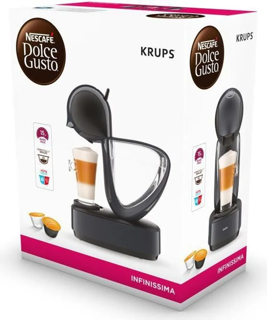 Krups Kapselmaschine KP 173B Nescafe Dolce Gusto Infinissima Cosmic-Grey, Farbe:Cosmic-Grau 11 Krups Kapselmaschine KP 173B Nescafe Dolce Gusto Infinissima Cosmic-Grey, Farbe:Cosmic-Grau – Bild 11
