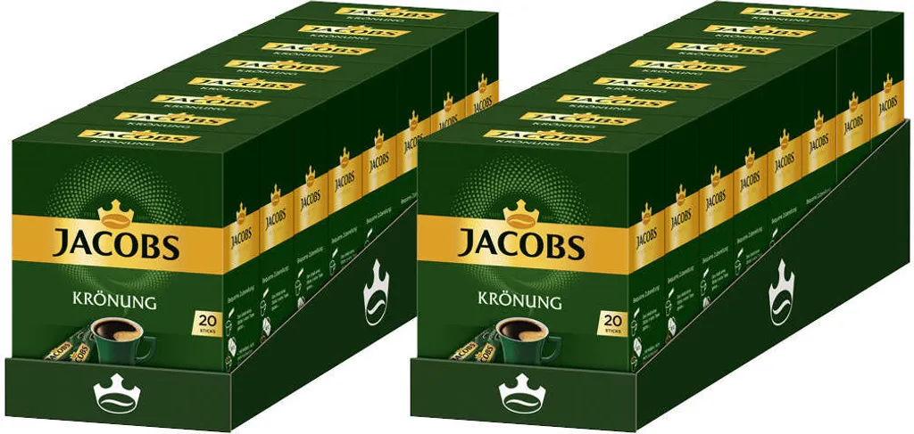 JACOBS Löskaffee Krönung 16 X 20 Sticks Löslicher Kaffee Instantkaffee 320 Getränke 1 JACOBS Löskaffee Krönung 16 X 20 Sticks Löslicher Kaffee Instantkaffee 320 Getränke