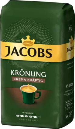 JACOBS Kaffeebohnen Krönung Crema Kräftig 2 X 1kg Ganze Kaffee Bohnen + 1 Aluminium Dose Im Barista-Design -Kaffeegetränkeladen 2f14e5d5a708b571253680195fb3c668