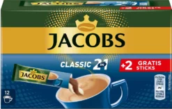JACOBS Löskaffee Classic 2in1 Löslicher Kaffee 12 X 10+2 Sticks Instantkaffee 8 JACOBS Löskaffee Classic 2in1 Löslicher Kaffee 12 X 10+2 Sticks Instantkaffee -Kaffeegetränkeladen 30e1abe6ec9d3acb72632e60a49de7ae