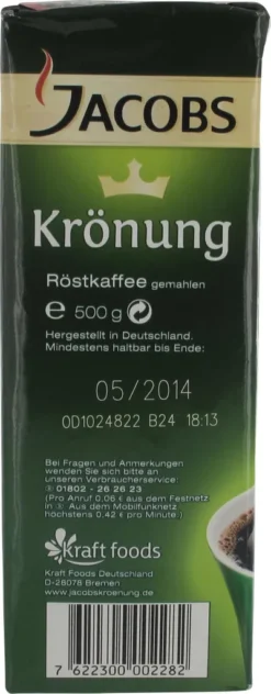 Jacobs Filterkaffee Krönung Entkoffeiniert | Gemahlen | 500g -Kaffeegetränkeladen 339ae41bd8a2406a7fd40b8d7eebb343