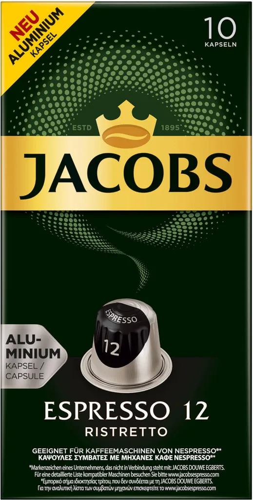 JACOBS Kapseln Espresso Ristretto 100 Nespresso Kompatible Kaffeekapseln 1 JACOBS Kapseln Espresso Ristretto 100 Nespresso Kompatible Kaffeekapseln