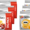 TASSIMO Kapseln Day-Night-Paket 3 Morning Café XL + 3 Café Hag - 111 Getränke