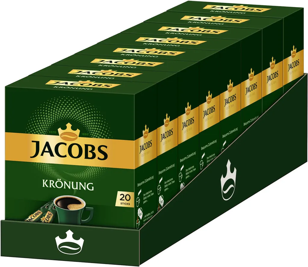 JACOBS Löskaffee Krönung 16 X 20 Sticks Löslicher Kaffee Instantkaffee 320 Getränke 2 JACOBS Löskaffee Krönung 16 X 20 Sticks Löslicher Kaffee Instantkaffee 320 Getränke – Bild 2