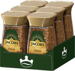 JACOBS Gold 6 X 100g Löslicher Kaffee 6 Gläser Instantkaffee Löskaffee -Kaffeegetränkeladen 3c06b2f494b02d7f71be62792d8ee52f