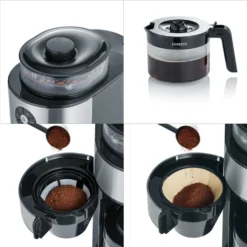 Severin KA 4811 Filterkaffeemaschine Mit Mahlwerk Für 6 Tassen Edelstahl Schwarz -Kaffeegetränkeladen 3ca2cd2727412230f3230c337b8c9f19