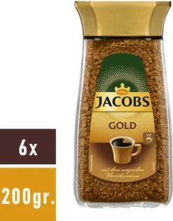 JACOBS Gold Löslicher Kaffee 6 Gläser - 6 X 200 G Instantkaffee -Kaffeegetränkeladen 3d877c8eb085c5ff84063f2a4ddaf834