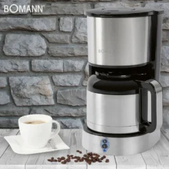 Bomann Thermo-Kaffeeautomat KA 6037 CB Edelstahl/schwarz -Kaffeegetränkeladen 3e2402dc5db31001838d00887f944b6d