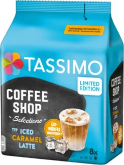 TASSIMO Kapseln Typ Iced Caramel Latte Coffee Shop Selections Discs 8 Getränke -Kaffeegetränkeladen 425aaa7a16ae0b8be0bde480f8b54b78