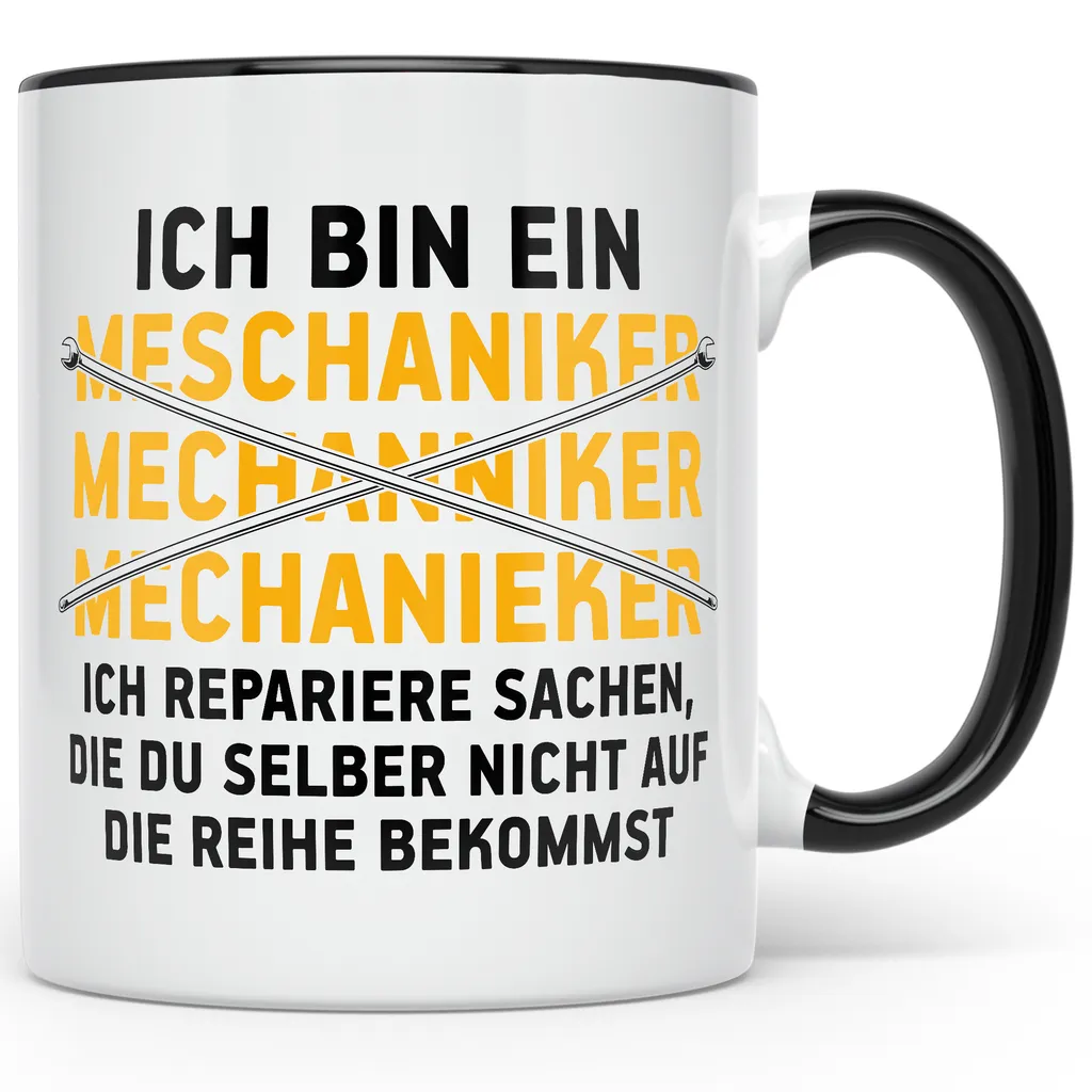 Lustige Tasse Automechaniker KFZ Mechaniker Geschenk Mechatroniker Werkstatt Tasse (Schwarz) 1 Lustige Tasse Automechaniker KFZ Mechaniker Geschenk Mechatroniker Werkstatt Tasse (Schwarz)