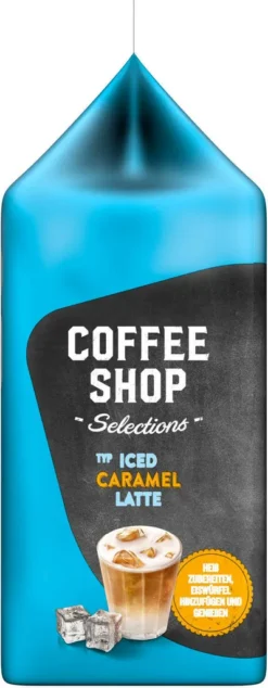 TASSIMO Kapseln Typ Iced Caramel Latte Coffee Shop Selections Discs 8 Getränke -Kaffeegetränkeladen 473da5700ed602ae2aeced244e7d8e4f