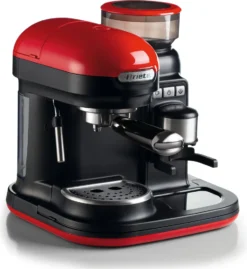 Ariete Siebträger-Espressomaschine Moderna Mit Kaffeemühle Und Aufschäumdüse, Rot/schwarz -Kaffeegetränkeladen 4d20dfd975d2ea9184f2fcc8e5beb3c5
