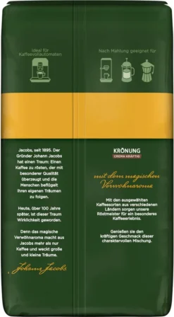 JACOBS Kaffeebohnen Krönung Crema Kräftig 2 X 1kg Ganze Kaffee Bohnen + 1 Aluminium Dose Im Barista-Design -Kaffeegetränkeladen 4d508ba7fc143066fb56757abdde1bae