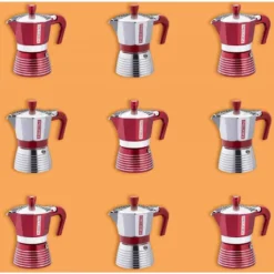 ESPRESSOKOCHER Aluminium Für 3 Tassen Espresso Maker PEDRINI INFINITY RED -Kaffeegetränkeladen 4ddec16f27bb6f36a01055ffab880a27
