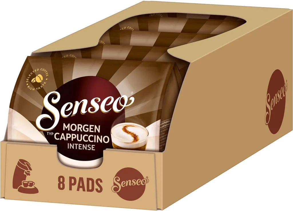 SENSEO Pads Typ Morgen Cappuccino Intense 10 X 8 Pads 80 Getränke 4 SENSEO Pads Typ Morgen Cappuccino Intense 10 X 8 Pads 80 Getränke – Bild 4