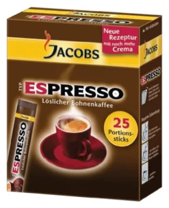 Jacobs Typ Espresso Sticks | Löslicher Kaffee | 25 Portionen -Kaffeegetränkeladen 4feca1606d5d54166f130180113afcce