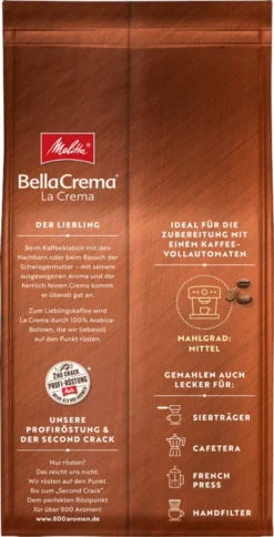 MELITTA Ganze Kaffeebohnen BellaCrema LaCrema 1100 G Vollmundig Ausgewogen -Kaffeegetränkeladen 540fd0a300275a9f2db8a74a6a73f5cb