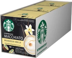 Nescafé® Nescafé Dolce Gusto Starbucks Vanilla Latte Macchiato 3er Set, Milchkaffee, Kaffeekapsel, Röstkaffee, 3x6 Portionen