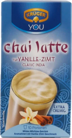 Krüger You Chai Latte Typ Vanille-Zimt Classic India Extra Cremig | 10 Portionen -Kaffeegetränkeladen 5df7e19cc55817dea244756904721a3b