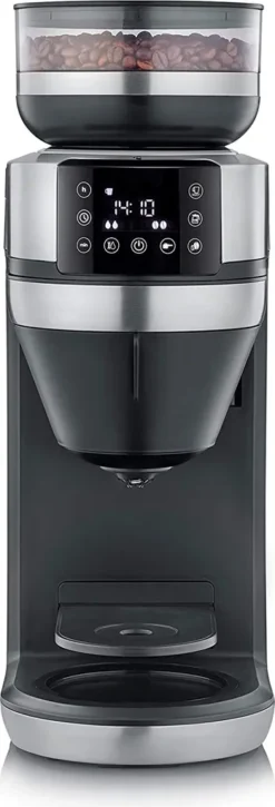SEVERIN FILKA Vollautomat Für Filterkaffee Mit Thermokanne KA 4851 Aus Edelstahl, Matt-schwarz Edelstahl-gebürstet -Kaffeegetränkeladen 5e29ee61d071a174d9c1bcd8a1d96620