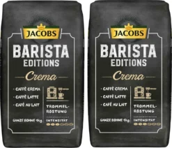 JACOBS Kaffeebohnen Barista Editions Crema 2x1 Kg Ganze Kaffee Bohnen Geröstet