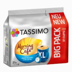 TASSIMO Morning Café XL Mild & Smooth, Kaffeekapseln, XL 21er -Kaffeegetränkeladen 6167c6f7825e1c7d996eb7ff8d0740ac