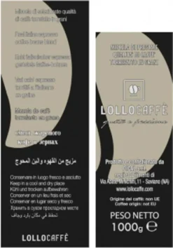 Kaffeebohnen Espresso Schwarz Lollo Caffè 1 Kg X 6 - Lollo Caffè -Kaffeegetränkeladen 621aeacd881e77e5eeffa0f6f1d8fded