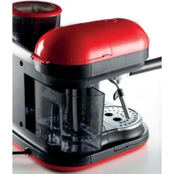 Ariete Siebträger-Espressomaschine Moderna Mit Kaffeemühle Und Aufschäumdüse, Rot/schwarz -Kaffeegetränkeladen 6317b106c026173bca0be9bb9e222f2c