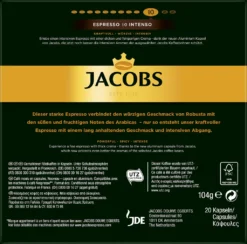 Jacobs Kapseln Espresso Intenso | 20 Nespresso® Komp. Kapseln -Kaffeegetränkeladen 66d05577bff512e66017f14b2c9fe391
