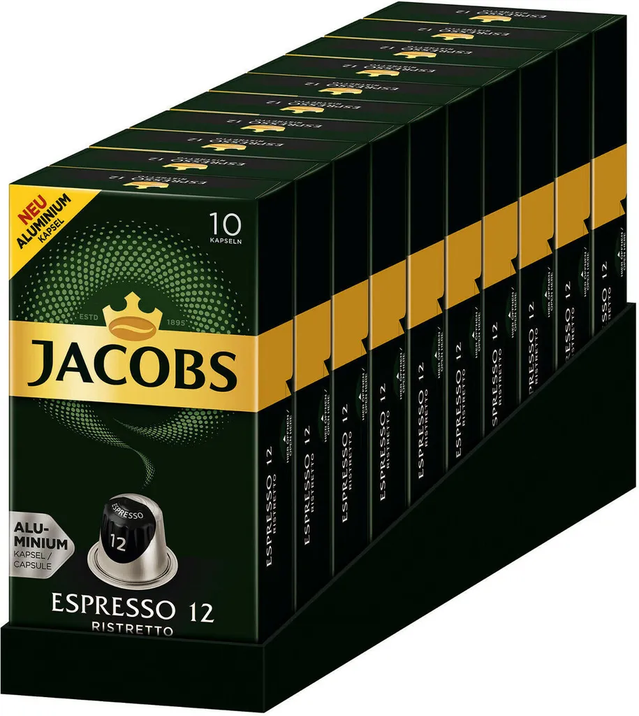 JACOBS Kapseln Espresso Ristretto 100 Nespresso Kompatible Kaffeekapseln 3 JACOBS Kapseln Espresso Ristretto 100 Nespresso Kompatible Kaffeekapseln – Bild 3