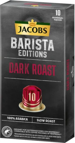 JACOBS Kapseln Barista Editions Dark Roast 10 10x10 Nespresso®* Kompatibel -Kaffeegetränkeladen 6d91c49125388140db195dcaf371541a