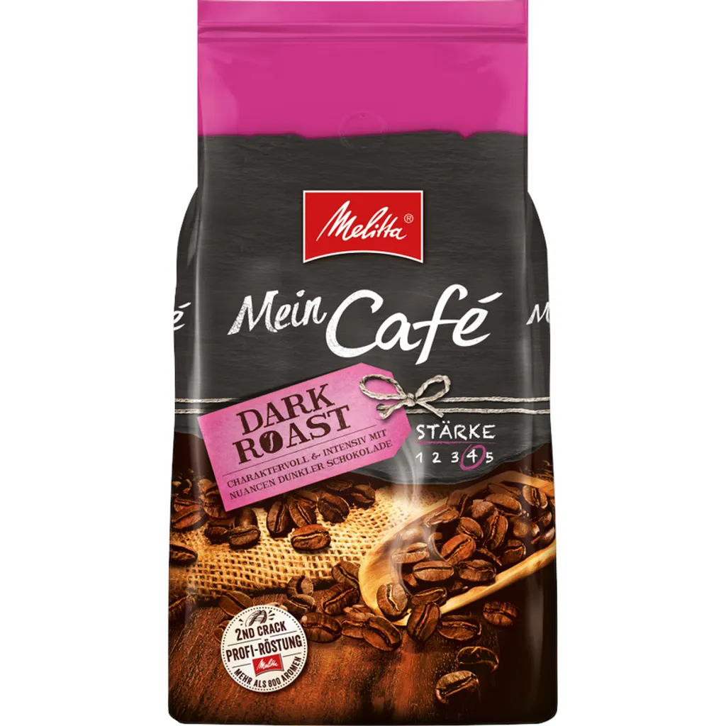 MELITTA Ganze Kaffeebohnen Mein Café Dark Roast 8x1 Kg Charaktervoll Intensiv 2 MELITTA Ganze Kaffeebohnen Mein Café Dark Roast 8x1 Kg Charaktervoll Intensiv – Bild 2