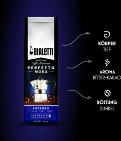 Bialetti Perfetto Moka Stark 250 G, 250 G, Dunkle Röstung, Kaffee, 30% Arabica, 70% Robust, Tasche 9 Bialetti Perfetto Moka Stark 250 G, 250 G, Dunkle Röstung, Kaffee, 30% Arabica, 70% Robust, Tasche -Kaffeegetränkeladen 6e646dccf3d7bd6e2ba8a7d1b5c29e2a