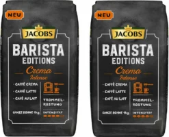 JACOBS Kaffeebohnen Barista Editions Crema Intense 2 X 1kg Ganze Kaffee Bohnen