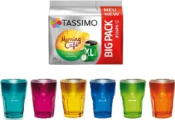 Tassimo Morning Café XL Filter - Im Big Pack,plus + 6 Gläser