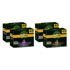 JACOBS Kapseln Nespresso®* Kompatibel 2 X 40 Lungo 8 Intenso + 2 X 40 Espresso 10 Intenso XXL-Pack - Insgesamt 160 Getränke -Kaffeegetränkeladen 73c7c7f606a92b91115ff5429b753cb2