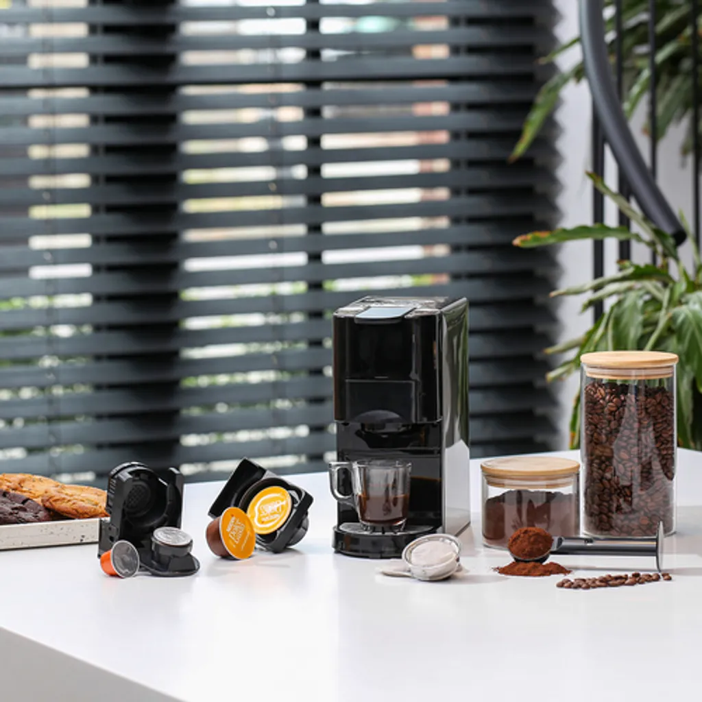 Princess 4-in-1 Multi-Kapsel-Kaffeemaschine 1450W 0,8L Schwarz Silbern 19 Princess 4-in-1 Multi-Kapsel-Kaffeemaschine 1450W 0,8L Schwarz Silbern – Bild 19