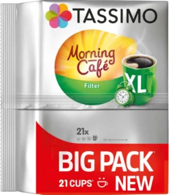 TASSIMO Morning Café XL Big Packs Mix-Paket 3 Sorten 6 Packungen 126 Getränke -Kaffeegetränkeladen 77198c76d0f68c5018021672c2468ab5